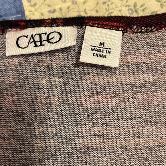 Cato plaid embellished top size medium - Picture 6 of 7